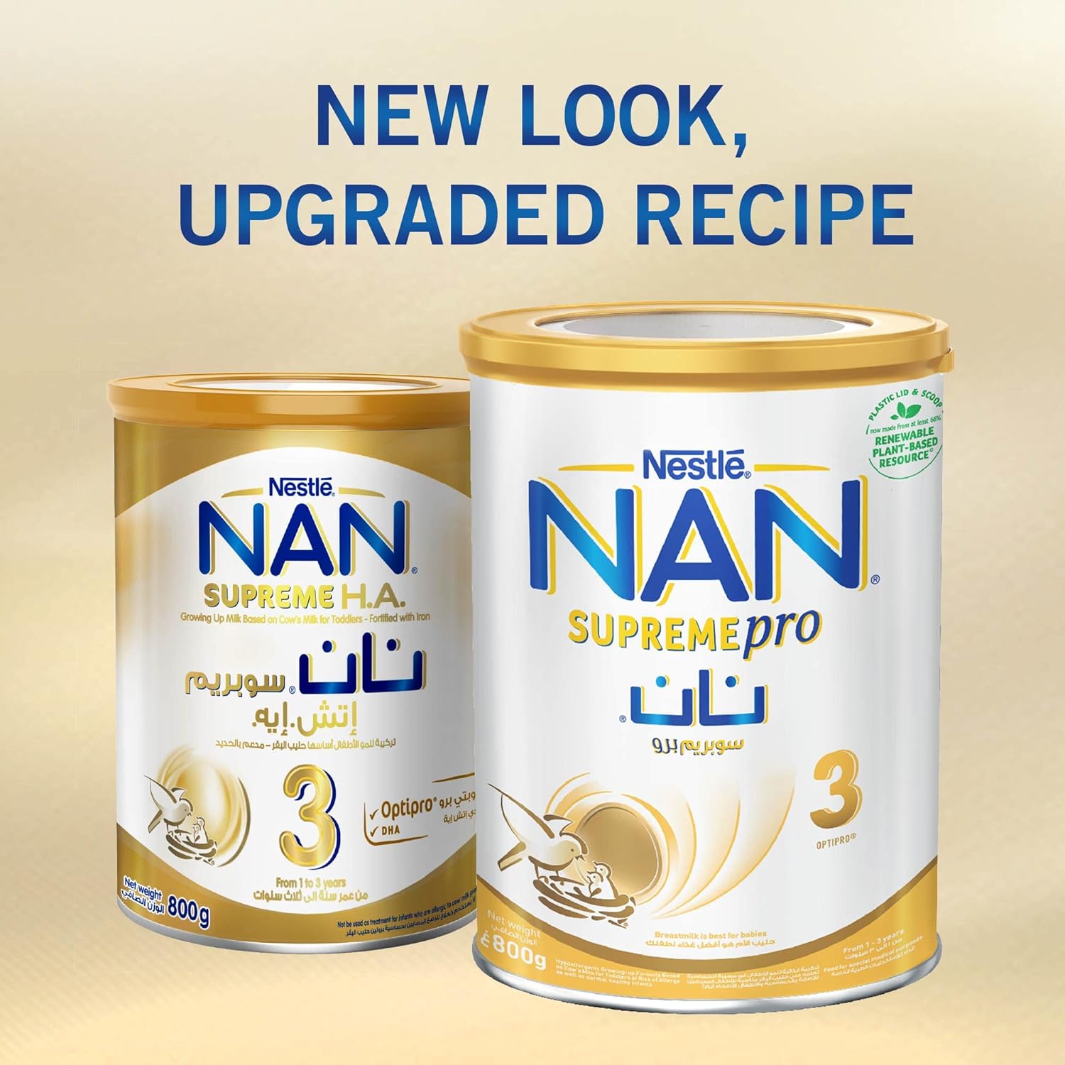 Nestle NAN SUPREMEPRO 3 Toddler Growing Up Milk Drink Powder – 800g | With HMO & DHA | For Children 1-3 Years